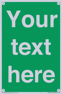 SV6007: Custom Safe Condition: Blank (green) sign