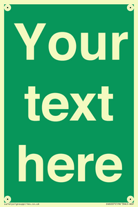 SV6007: Custom Safe Condition: Blank (green) sign