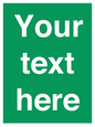 SV6007: Custom Safe Condition: Blank (green) sign