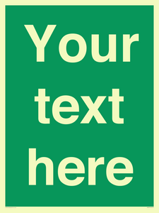 SV6007: Custom Safe Condition: Blank (green) sign
