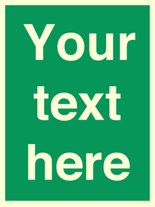 SV6007: Custom Safe Condition: Blank (green) sign
