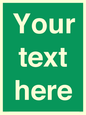 SV6007: Custom Safe Condition: Blank (green) sign