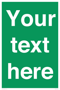 SV6007: Custom Safe Condition: Blank (green) sign