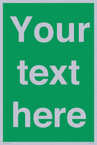 SV6007: Custom Safe Condition: Blank (green) sign