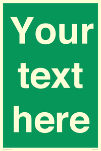 SV6007: Custom Safe Condition: Blank (green) sign