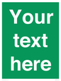 SV6007: Custom Safe Condition: Blank (green) sign