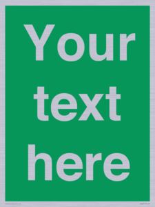 SV6007: Custom Safe Condition: Blank (green) sign