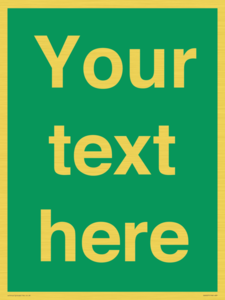 SV6007: Custom Safe Condition: Blank (green) sign