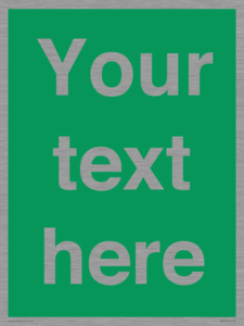 SV6007: Custom Safe Condition: Blank (green) sign