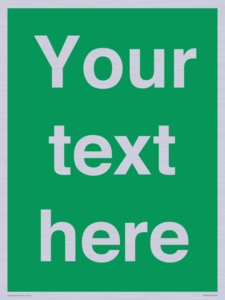 SV6007: Custom Safe Condition: Blank (green) sign