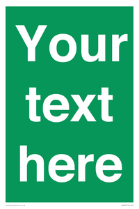 SV6007: Custom Safe Condition: Blank (green) sign