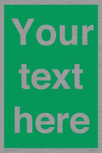 SV6007: Custom Safe Condition: Blank (green) sign