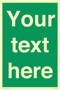 SV6007: Custom Safe Condition: Blank (green) sign