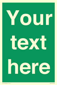 SV6007: Custom Safe Condition: Blank (green) sign