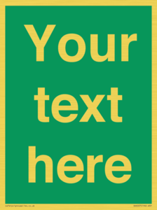 SV6007: Custom Safe Condition: Blank (green) sign