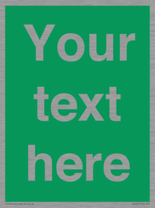 SV6007: Custom Safe Condition: Blank (green) sign