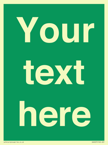 SV6007: Custom Safe Condition: Blank (green) sign
