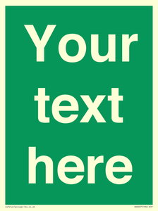 SV6007: Custom Safe Condition: Blank (green) sign