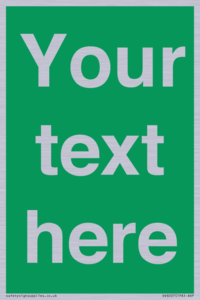 SV6007: Custom Safe Condition: Blank (green) sign