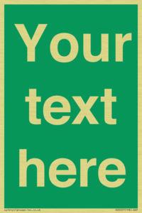 SV6007: Custom Safe Condition: Blank (green) sign