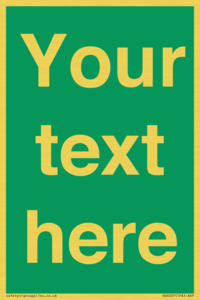 SV6007: Custom Safe Condition: Blank (green) sign