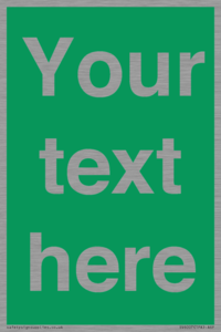 SV6007: Custom Safe Condition: Blank (green) sign