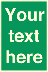 SV6007: Custom Safe Condition: Blank (green) sign