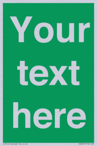 SV6007: Custom Safe Condition: Blank (green) sign