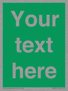 SV6007: Custom Safe Condition: Blank (green) sign