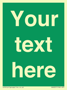 SV6007: Custom Safe Condition: Blank (green) sign