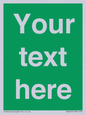 SV6007: Custom Safe Condition: Blank (green) sign