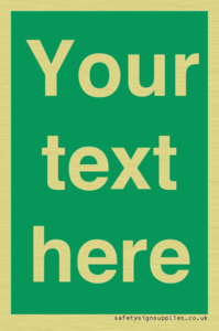 SV6007: Custom Safe Condition: Blank (green) sign