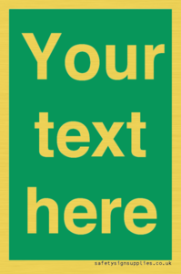 SV6007: Custom Safe Condition: Blank (green) sign