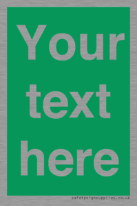 SV6007: Custom Safe Condition: Blank (green) sign