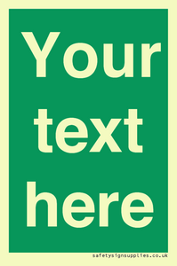 SV6007: Custom Safe Condition: Blank (green) sign