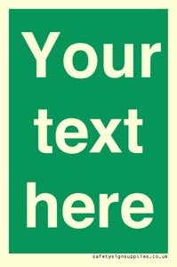 SV6007: Custom Safe Condition: Blank (green) sign