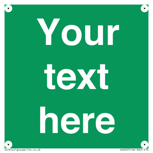 SV6007: Custom Safe Condition: Blank (green) sign