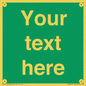 SV6007: Custom Safe Condition: Blank (green) sign