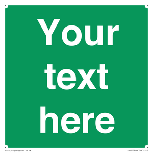 SV6007: Custom Safe Condition: Blank (green) sign