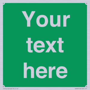 SV6007: Custom Safe Condition: Blank (green) sign