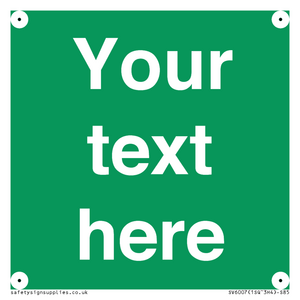 SV6007: Custom Safe Condition: Blank (green) sign