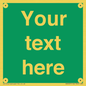 SV6007: Custom Safe Condition: Blank (green) sign