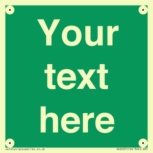 SV6007: Custom Safe Condition: Blank (green) sign