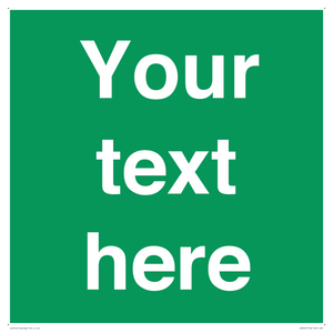 SV6007: Custom Safe Condition: Blank (green) sign