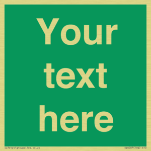 SV6007: Custom Safe Condition: Blank (green) sign