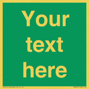 SV6007: Custom Safe Condition: Blank (green) sign