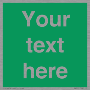 SV6007: Custom Safe Condition: Blank (green) sign