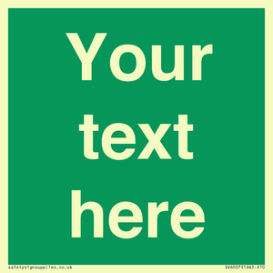 SV6007: Custom Safe Condition: Blank (green) sign