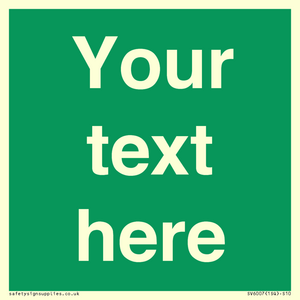 SV6007: Custom Safe Condition: Blank (green) sign