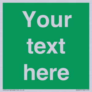 SV6007: Custom Safe Condition: Blank (green) sign